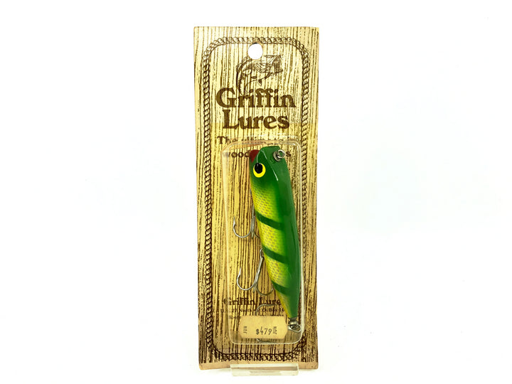 Griffin Lures Sam's Chub, Green Perch color on Card