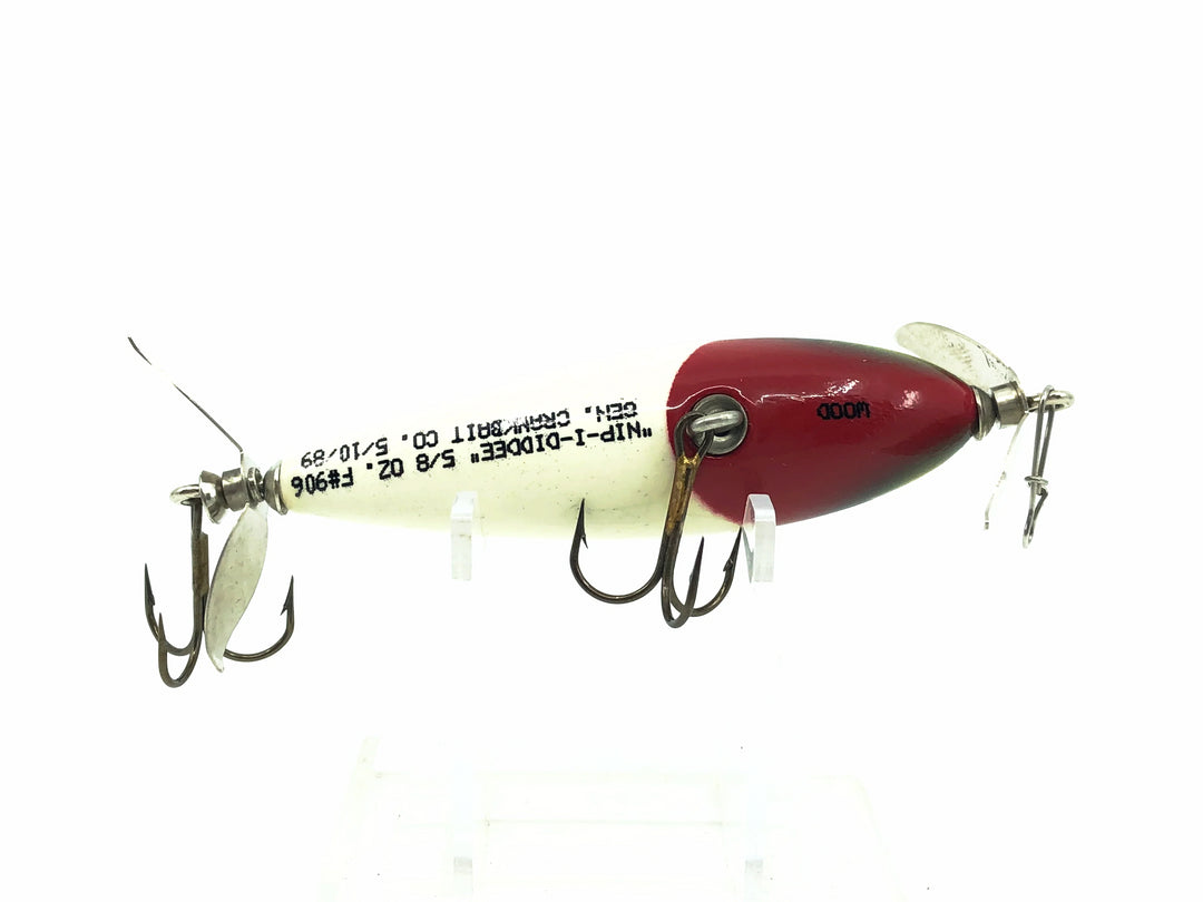 Luhr-Jensen South Bend NIP-I-DIDDEE, Red Head/White Color