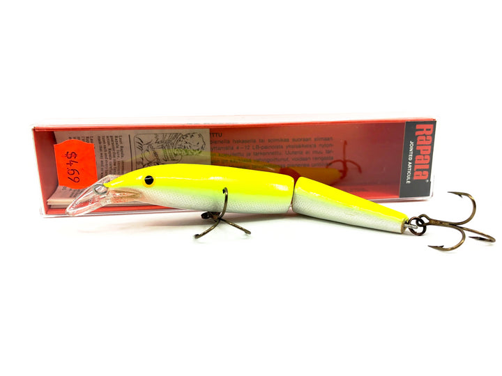 Rapala Jointed Minnow J-13, SFC Silver Fluorescent Chartreuse Color with Box