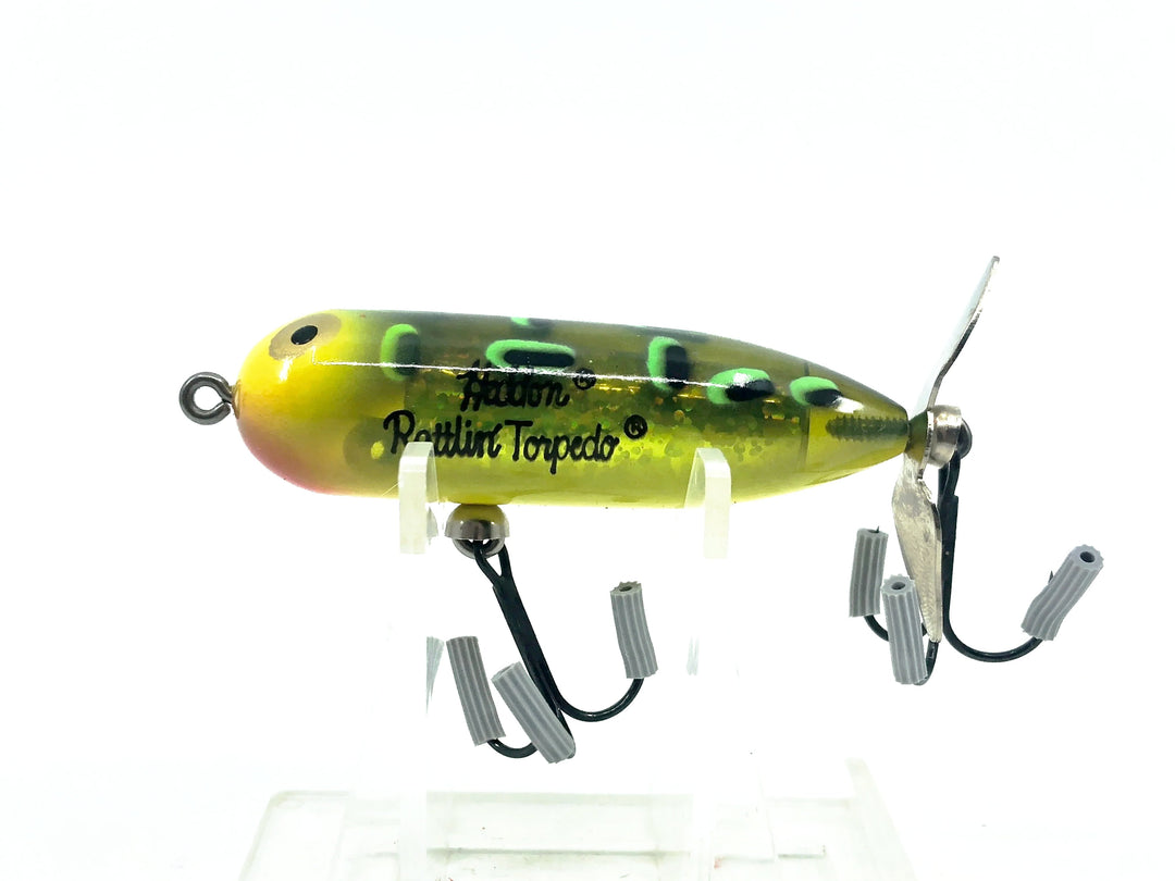 Heddon Denny Brauer Rattlin' Baby Torpedo, DLF Lightning Bullfrog Color