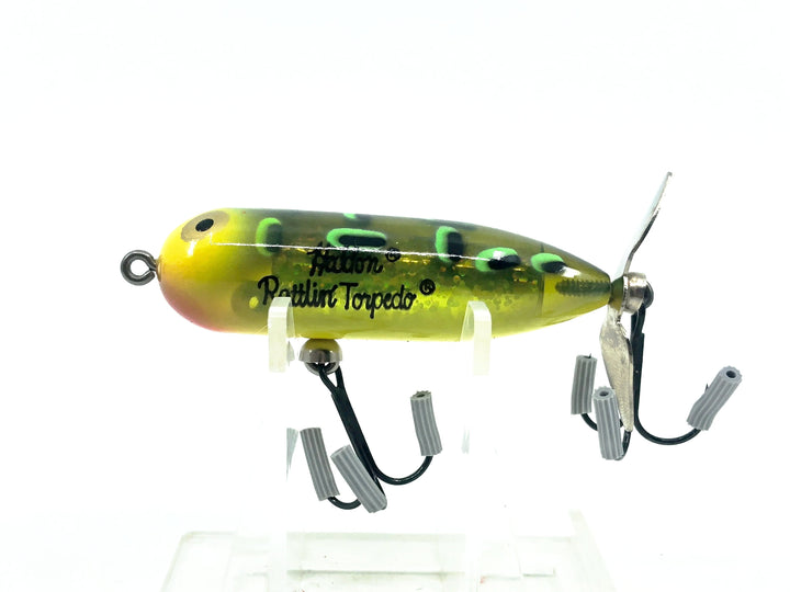 Heddon Denny Brauer Rattlin' Baby Torpedo, DLF Lightning Bullfrog Color