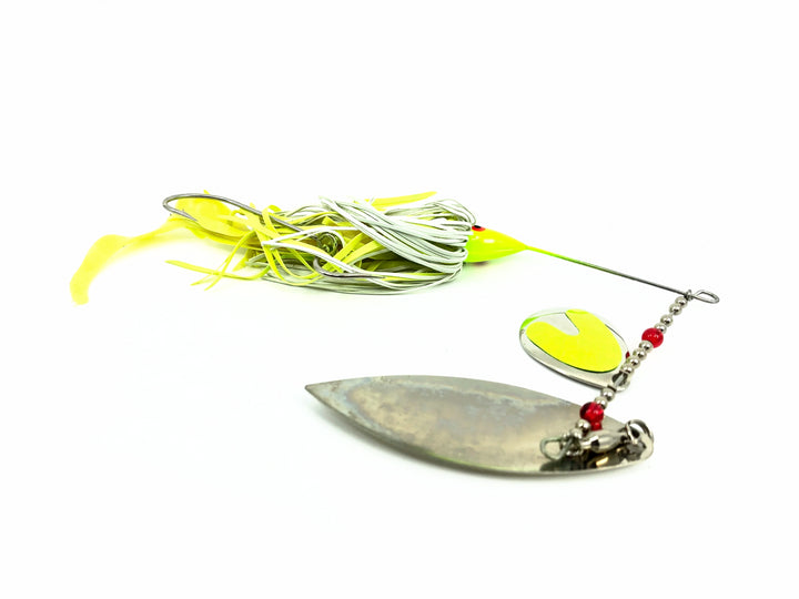 Grim Reaper 1 Ounce Tandem Spinner, Chartreuse Blade & Tail