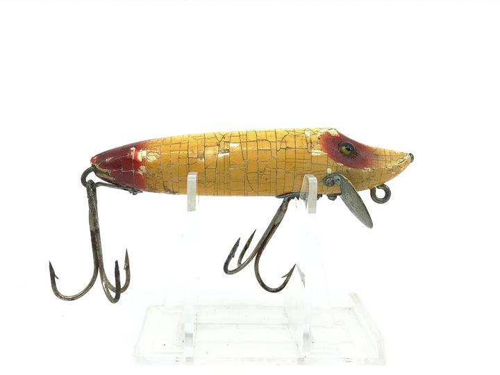 Heddon Wooden Baby Vamp 7400, RET Red Eye & Tail Color - L-rig