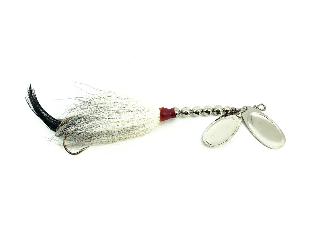 Grim Reaper Model 700 Double Flash Bucktail, Silver Blade/White & Black Bucktail