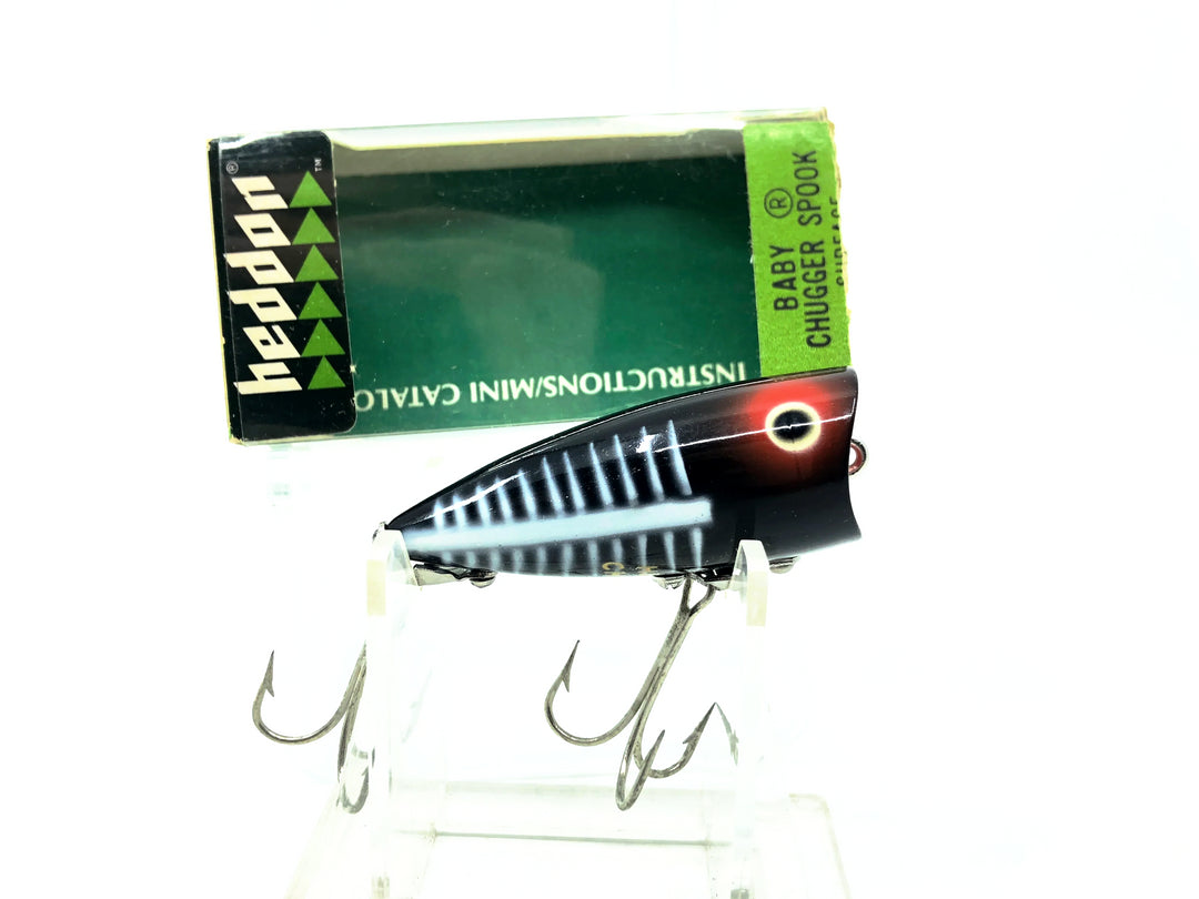 Heddon Baby Chugger Spook 9520, XBW Black Shore Minnow Color w/Box