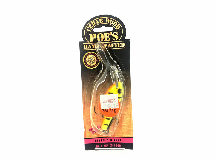 Poe's Super Cedar RC1, #24R Chartreuse Black Back/Hot Belly Color on Card