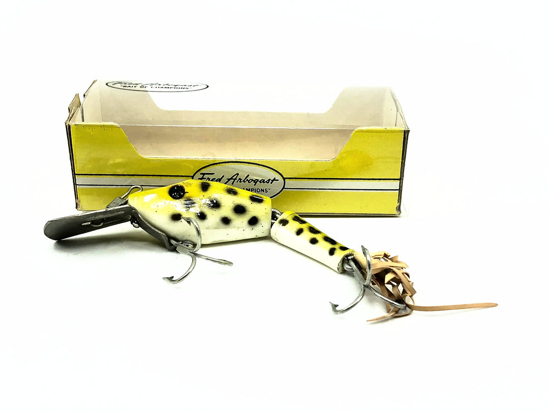 Arbogast Hula Diver, Frog/White Belly Color with Box