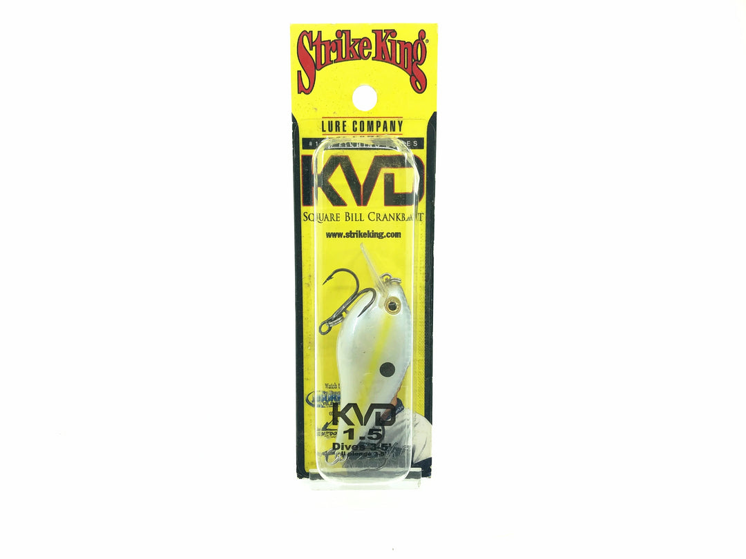 Strike King KVD Squarebill 1.5 Crankbait, Chartreuse Shad Color New on Card