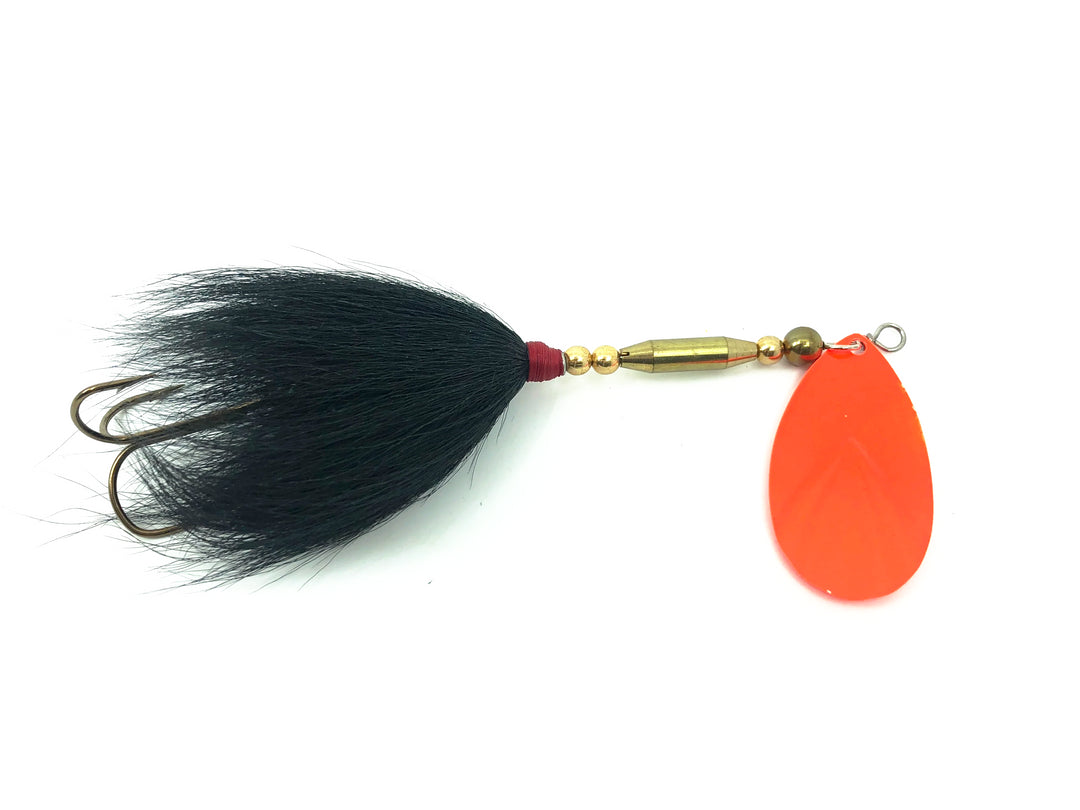 Buchertail 700 Series Spinner, Orange Blade/Black Tail Color