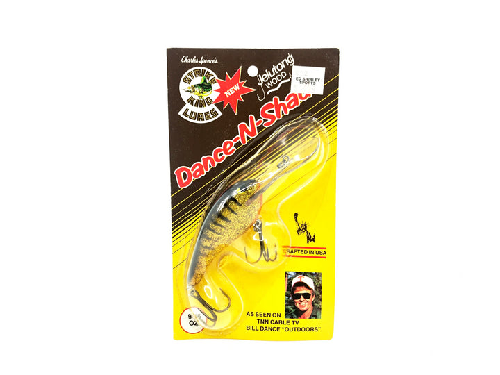 Strike King Dance-N-Shad 9/16oz DNS3, Gold Sparkles/Black Back & Ribs Color on Card