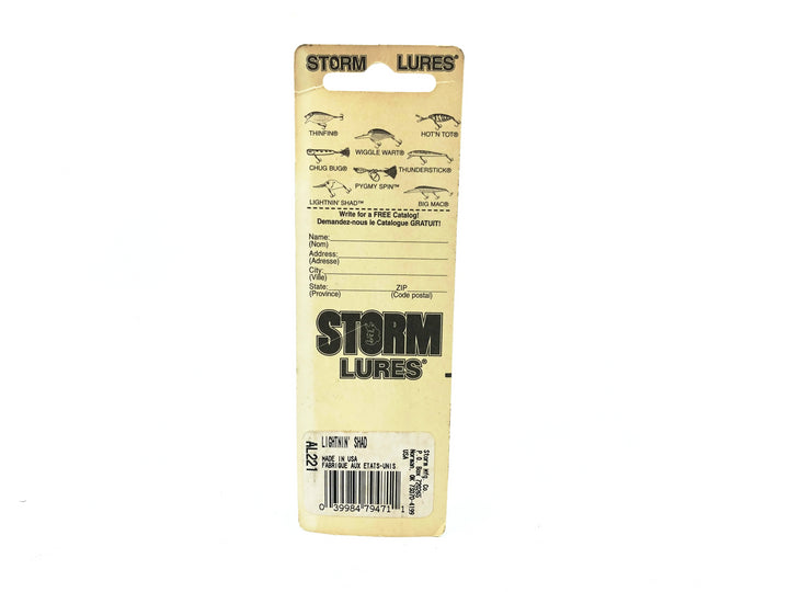 Storm Lightnin' Shad AL220, Prizm Shad Color on Card