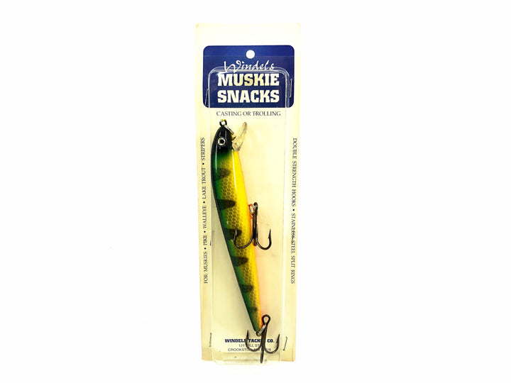 Windel's Muskie Snack's Shallow Runner 6", Perch Color on Card