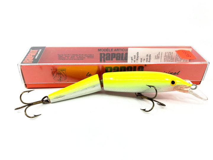 Rapala Jointed Minnow J-13, SFC Silver Fluorescent Chartreuse Color with Box