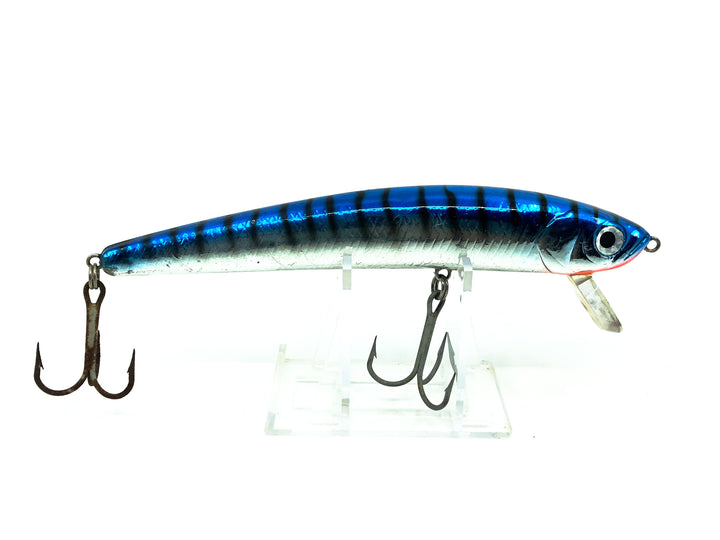 Bagley Top Gun #6, TG6-F7S Blue on Silver Chrome/Tiger Stripes Color