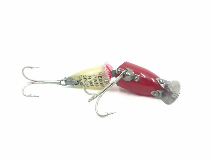 Heddon Jointed River Runt Spook Sinker 9330-RH Red Head/White Color