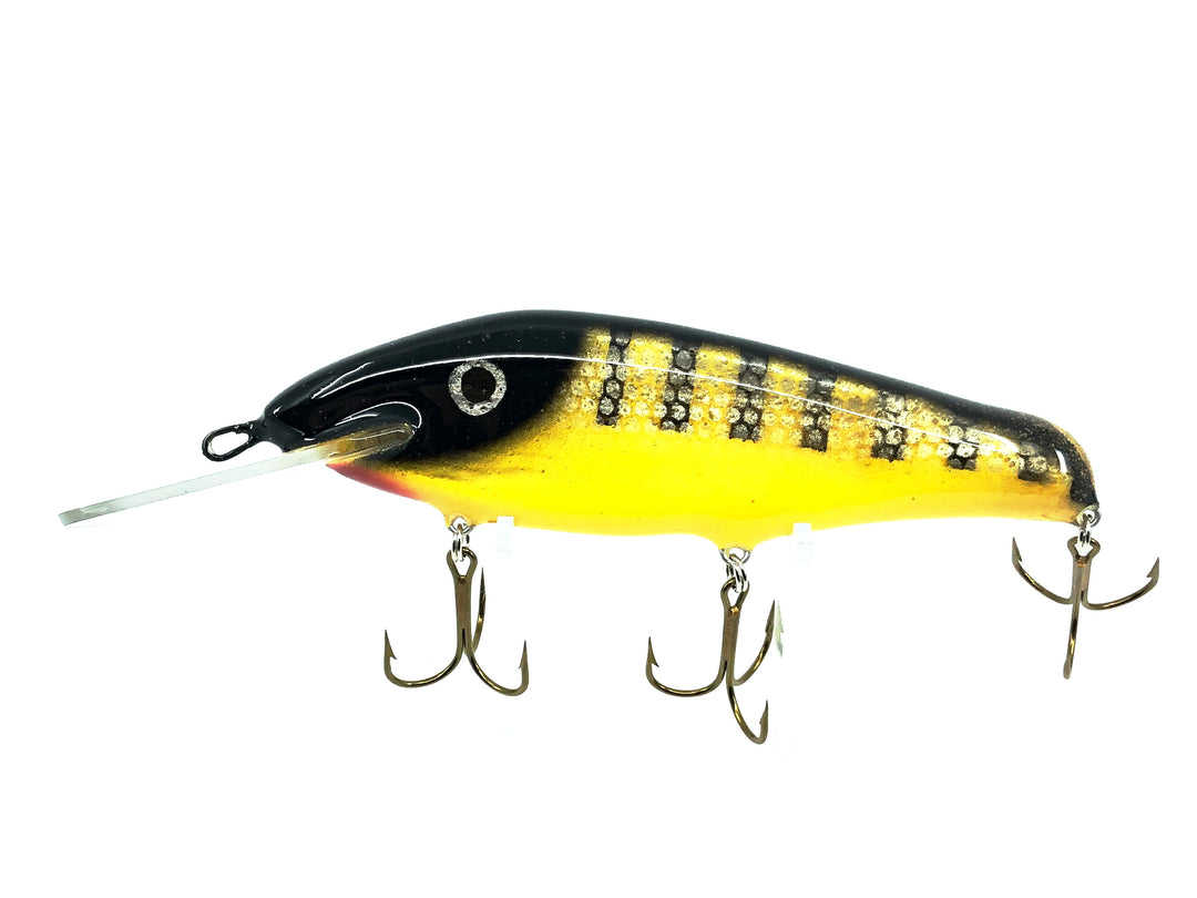 Crane 606 Musky Bait, Black Perch/Yellow Belly Color