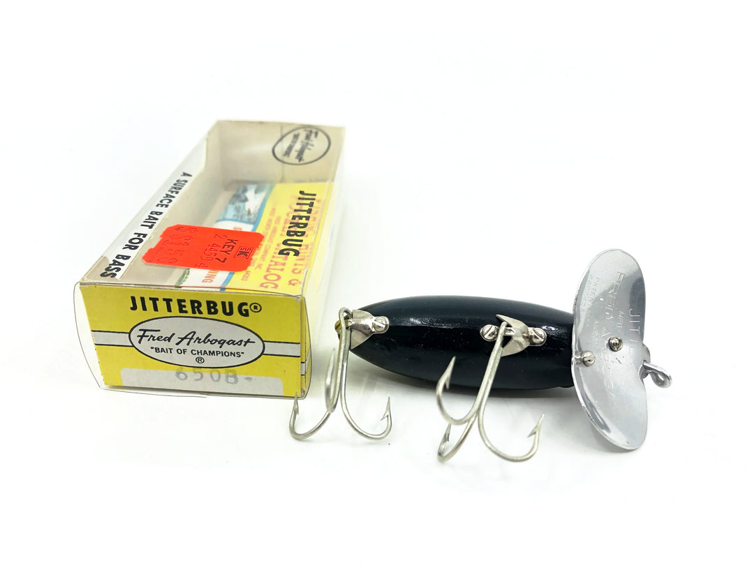 Arbogast Jitterbug 5/8oz, B Black Color with Box, Bugged-Eyed Model