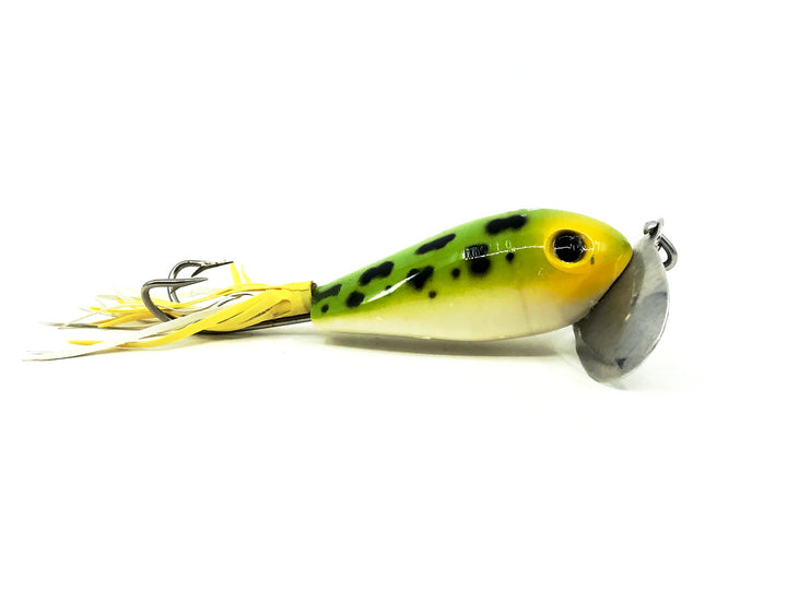 Arbogast Weedless Jitterbug, Frog/White Belly Color