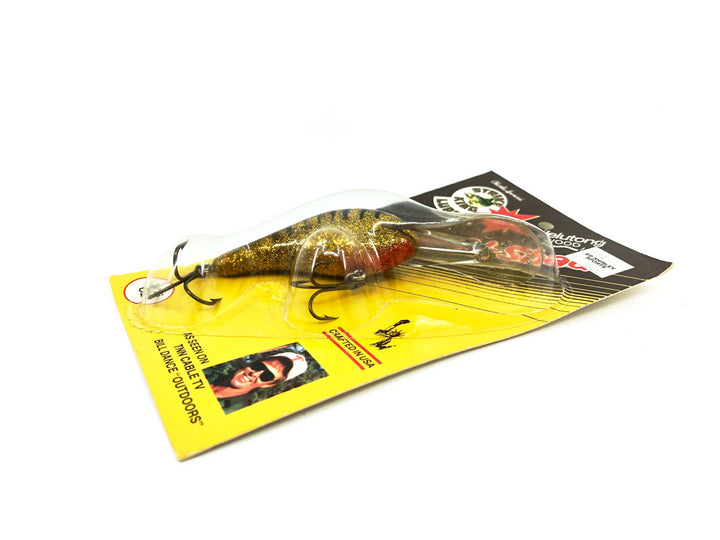 Strike King Dance-N-Shad 9/16oz DNS3, Gold Sparkles/Black Back & Ribs Color on Card