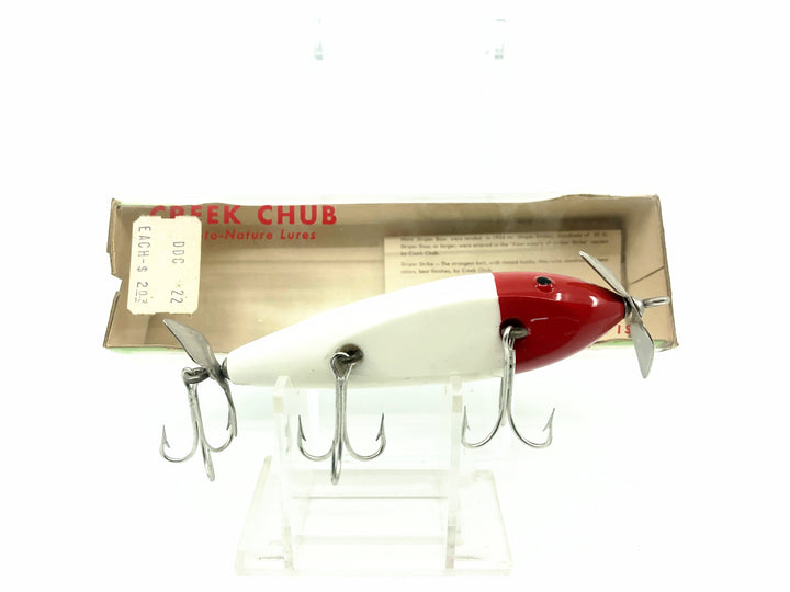 Creek Chub 1500P Injured Minnow, RW Red White Color w/Box