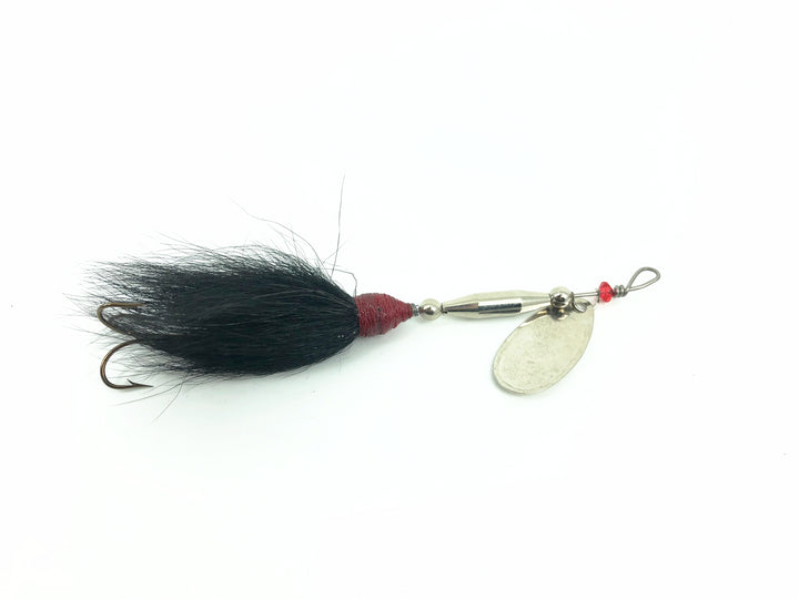 Pike Bucktail Spinner, Silver Blade/Black Tail Color - French Blade