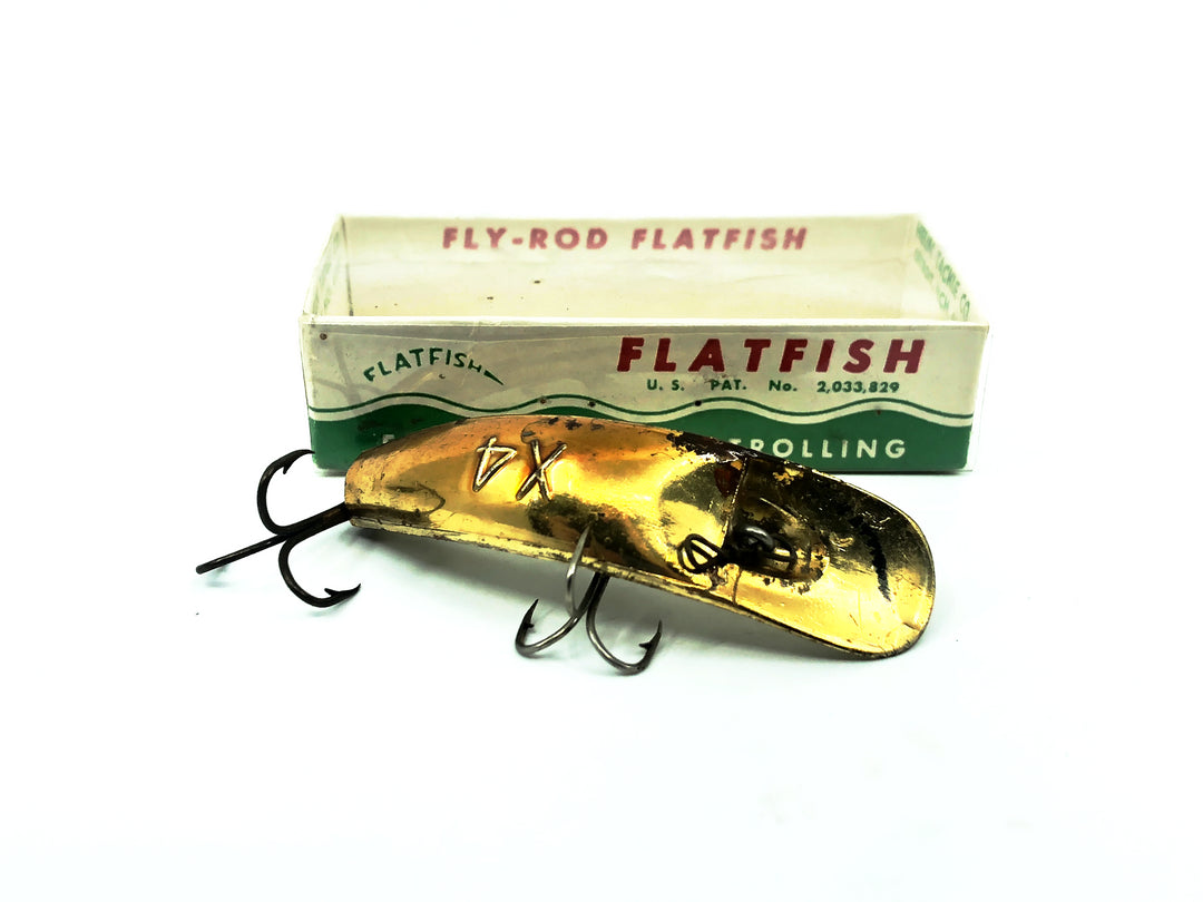 Vintage Helin Flatfish X4, GPL Gold Plated Color with Box