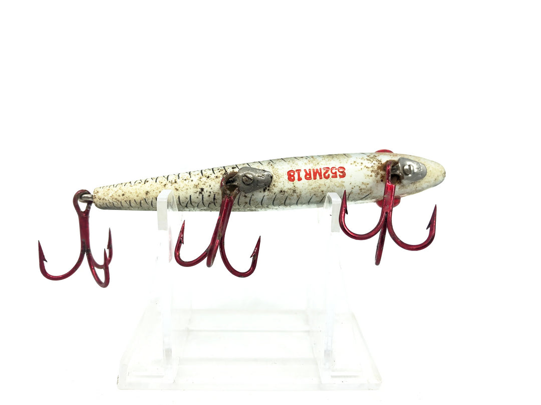 L & S Mirrolure 52M "Sinking Twitchbait", #18 Green Back/White Belly/Silver Holographic Color