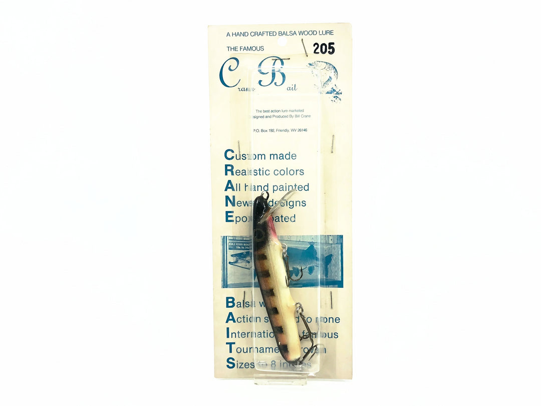 Crane 205 Musky Lure, Brown Perch Color on Card