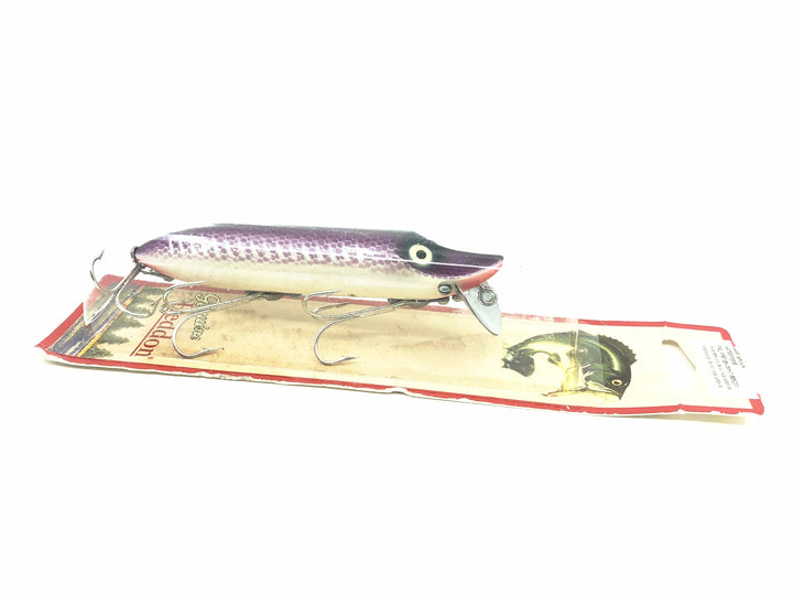 Heddon Vamp Spook PSWB-Purple Scale/White Bone Color New on Card Old Stock