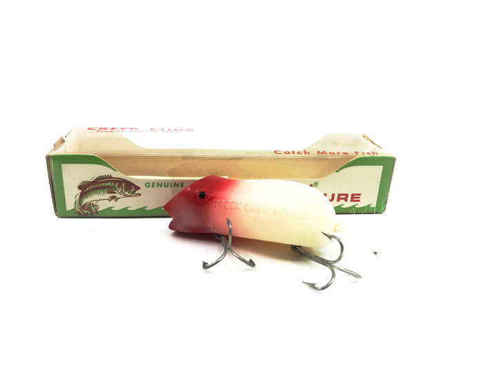 Creek Chub 6580 Mouse, Red/White Color w/Box