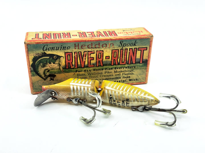 Heddon Jointed Floater River Runt 9430, XRY Yellow Shore Color with Box