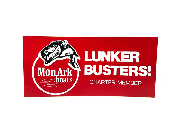 MonArk Boats Lunker Busters Charter Member Vintage Sticker