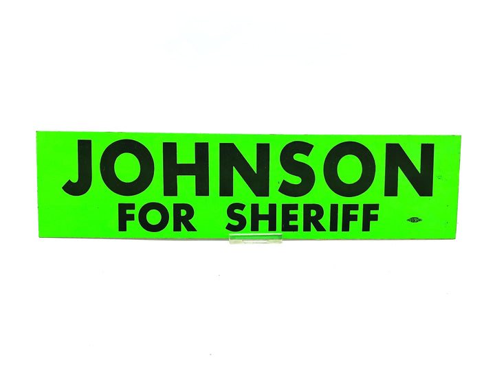 Vintage Johnson For Sheriff Sticker