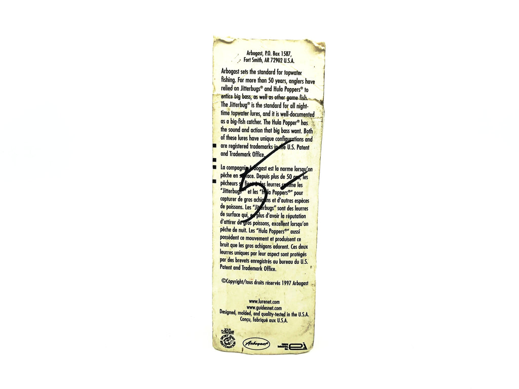 Arbogast Jitterbug G600, Yellow Color on Card – My Bait Shop, LLC