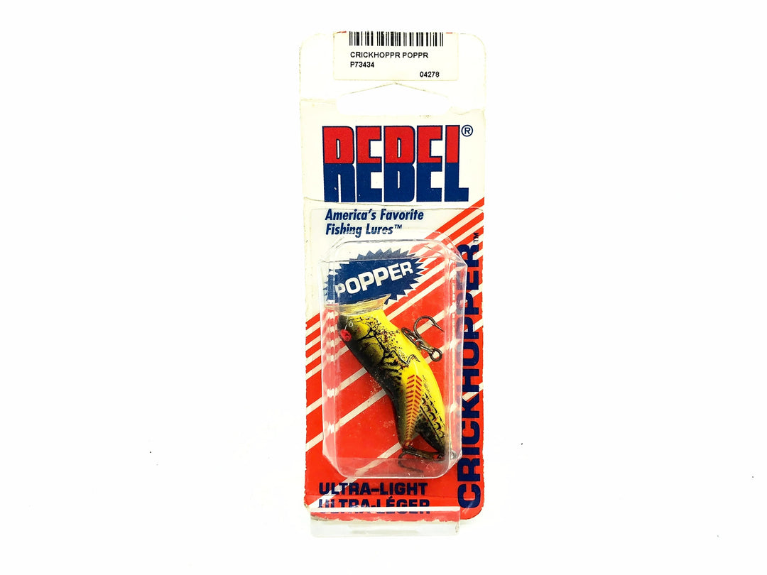 Rebel Crickhopper Popper, #434 Yellow/Black Back Color