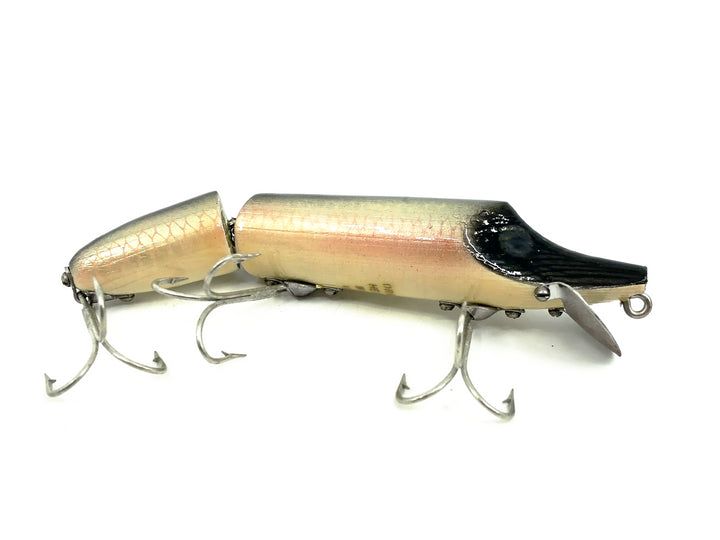 Original Heddon Jointed Wood Vamp 7300, P Shiner Color