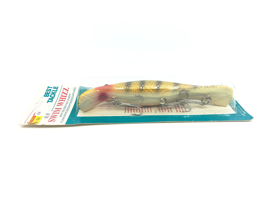 Best Tackle Swim Whizz 7 3/4", Perch White Belly Color New on Card Old Stock