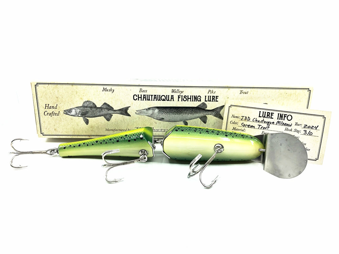 Jointed Chautauqua 8" Minnow, Green Trout Color