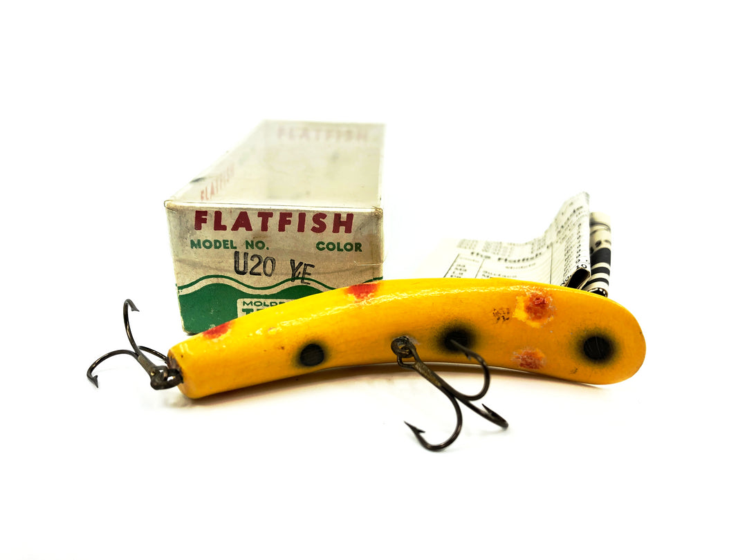 Vintage Helin Flatfish U20, YE Yellow with Box