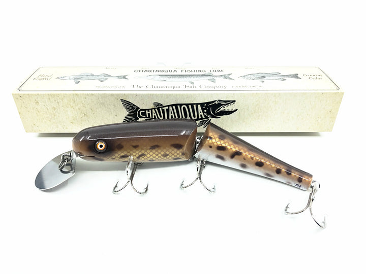 Jointed Chautauqua 8" Minnow w/Chafe Guard, Spotted Hogsucker Color