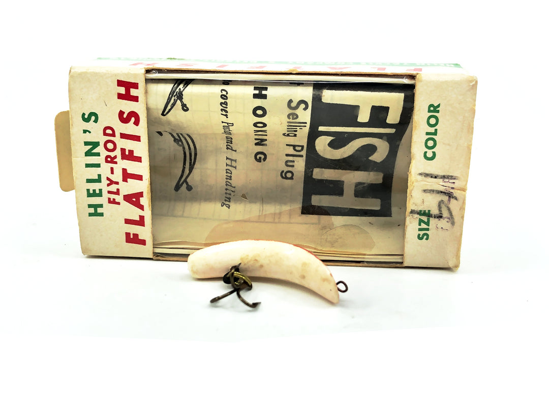 Vintage Helin Flatfish F3, WR White/Red Belly Color with Box