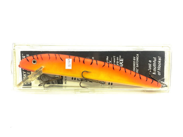 Jake 10" Musky Bait, Orange Tiger Color New on Card