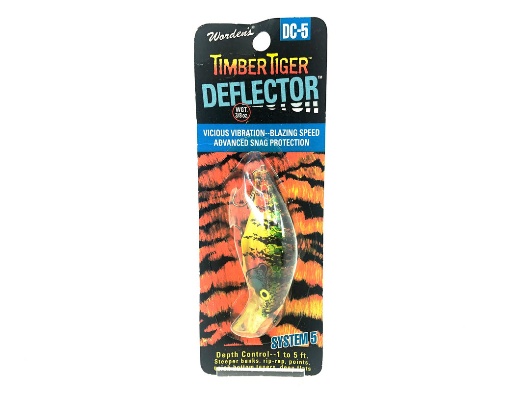 Timber Tiger Deflector DC-5, #214 Worden's Bluegill/Perch Color on Card