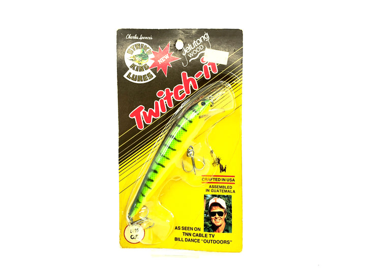 Strike King Twitch-it 5/16oz TI4-1, Green/Chartreuse/Black Back & Ribs Color on Card