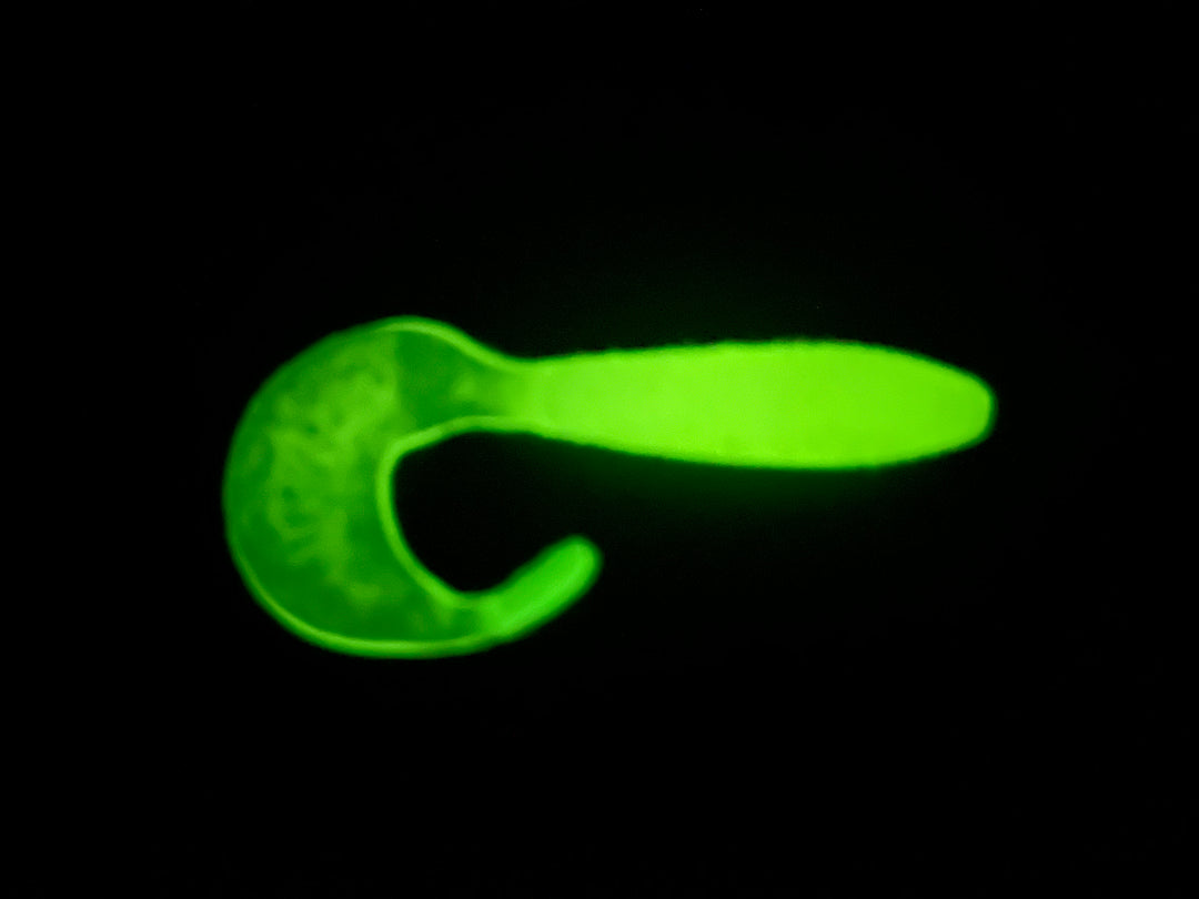 Get Bit Baits X Viper Hyper Tail 4", Glow Color - 5 Pack