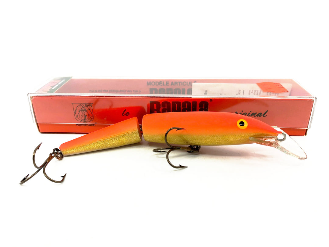 Rapala Jointed Minnow J-13 GFR Gold Fluorescent Red Color with Box