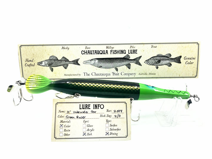 Chautauqua 10" Underwater Gar, Green Racer Color