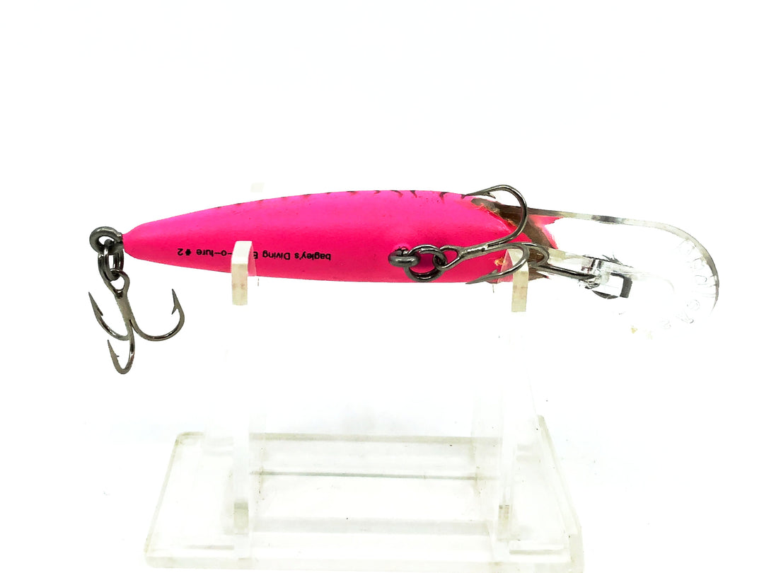 Bagley Diving Bang-O-Lure #2, #114 Black Stripes on Red Color