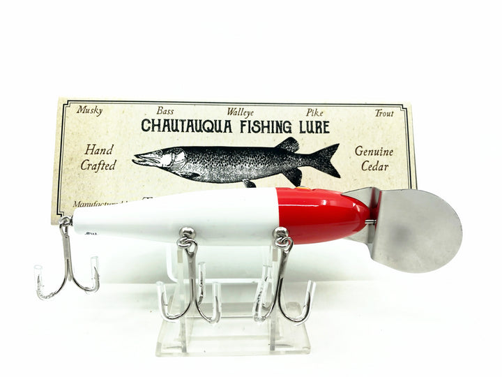 Chautauqua Solid Body Creek Chub, Classic Red Head/White Color