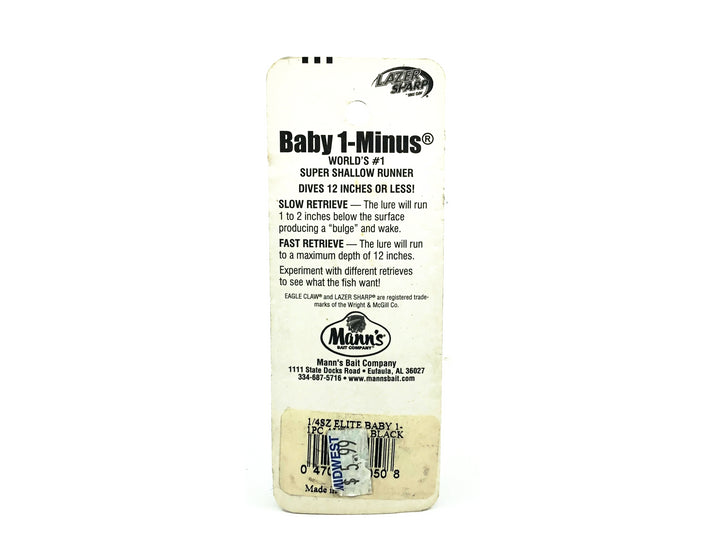 Mann's Elite Baby 1- Minus, Aurora Black Color on Card